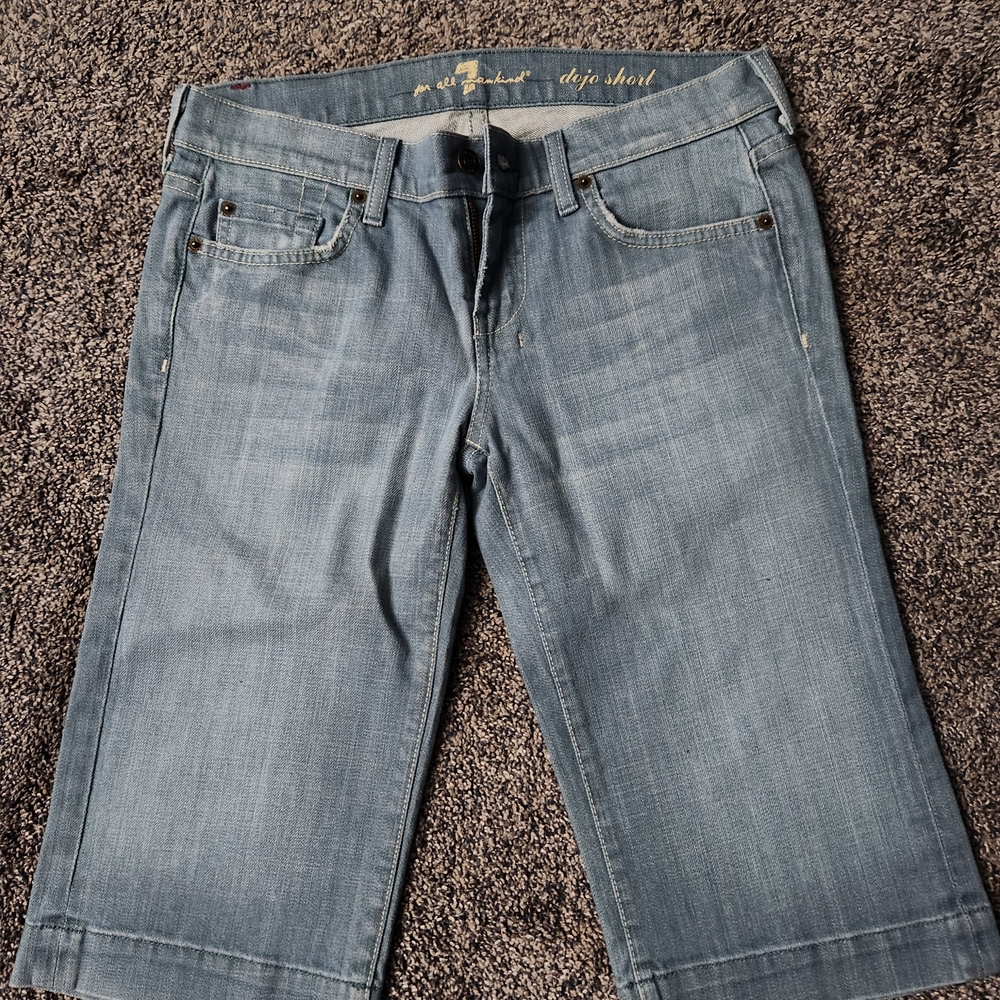 7 For All Mankind Light Blue Shorts